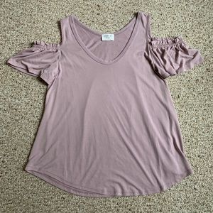Cold shoulder sienna sky top